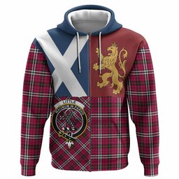 ScotsTee Shop Scottish Little Crest Tartan Hoodie Lion Rampant Saltire Style