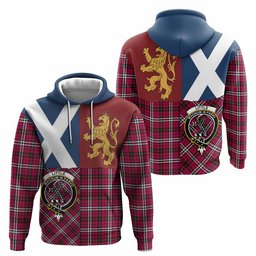 ScotsTee Shop Scottish Little Crest Tartan Hoodie Lion Rampant Saltire Style