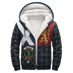 ScotsTee Shop Scottish MacLaren (McLaren) Crest Tartan Hoodie Lion Rampant Saltire Style