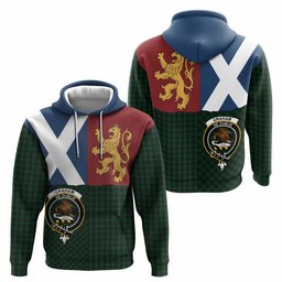 ScotsTee Shop Scottish Graham Crest Tartan Hoodie Lion Rampant Saltire Style