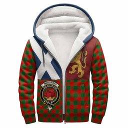 ScotsTee Shop Scottish Moncrieff (Moncreiffe) Crest Tartan Hoodie Lion Rampant Saltire Style