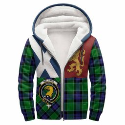 ScotsTee Shop Scottish Haldane Crest Tartan Hoodie Lion Rampant Saltire Style