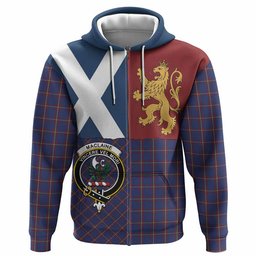 ScotsTee Shop Scottish MacLaine (McLaine) Crest Tartan Hoodie Lion Rampant Saltire Style
