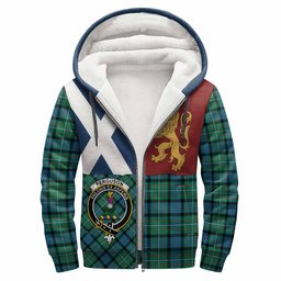 ScotsTee Shop Scottish Ferguson (Fergusson) Crest Tartan Hoodie Lion Rampant Saltire Style