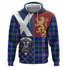 ScotsTee Shop Scottish Hope Crest Tartan Hoodie Lion Rampant Saltire Style