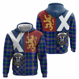 ScotsTee Shop Scottish Hope Crest Tartan Hoodie Lion Rampant Saltire Style