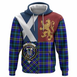 ScotsTee Shop Scottish Hope Crest Tartan Hoodie Lion Rampant Saltire Style
