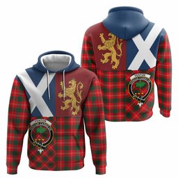 ScotsTee Shop Scottish Fenton Crest Tartan Hoodie Lion Rampant Saltire Style