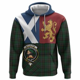 ScotsTee Shop Scottish MacAlpine (MacAlpin) Crest Tartan Hoodie Lion Rampant Saltire Style