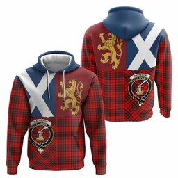 ScotsTee Shop Scottish Matheson Crest Tartan Hoodie Lion Rampant Saltire Style