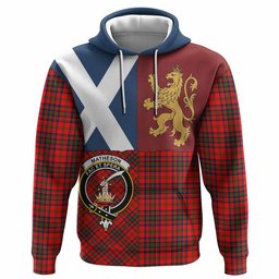 ScotsTee Shop Scottish Matheson Crest Tartan Hoodie Lion Rampant Saltire Style