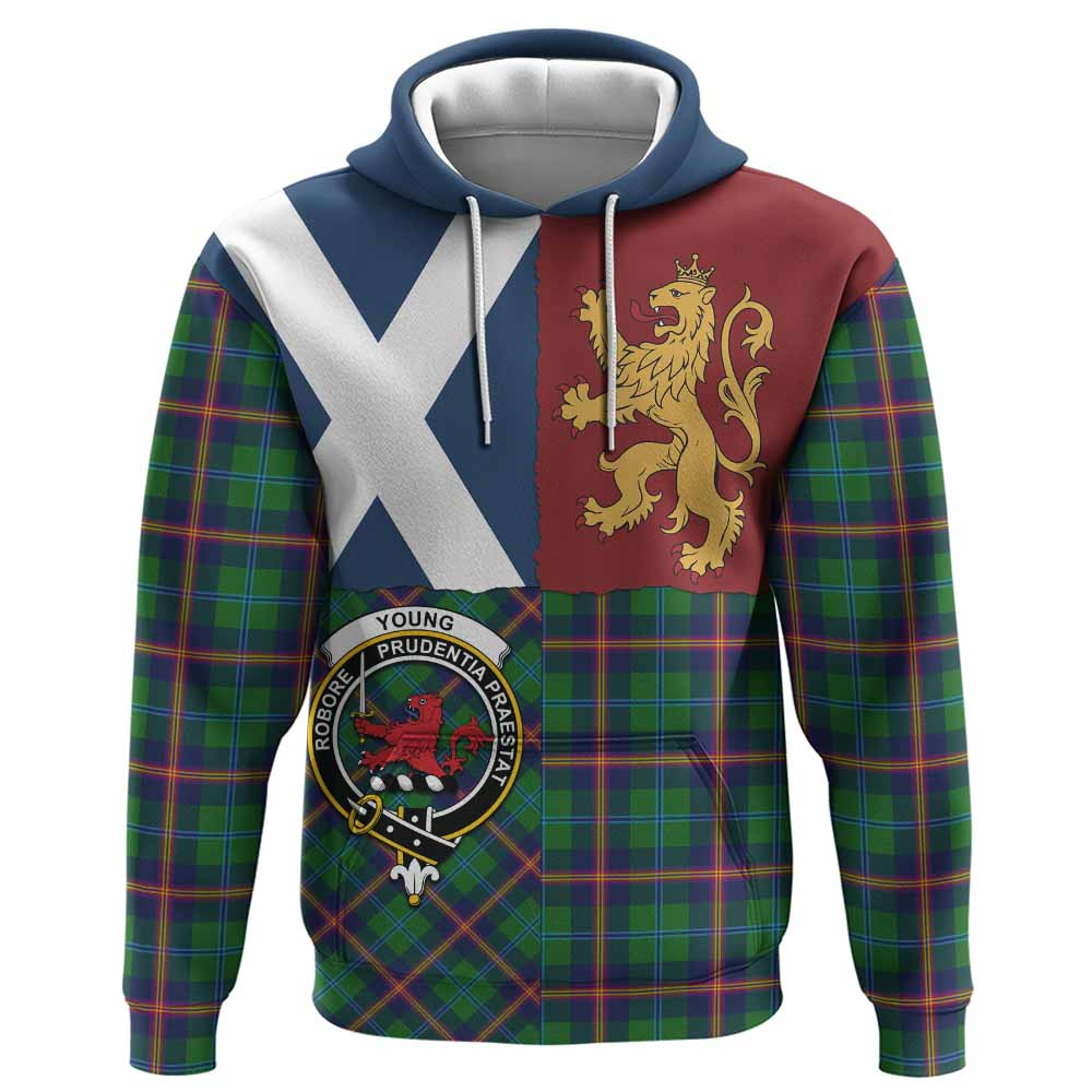 ScotsTee Shop Scottish Young Crest Tartan Hoodie Lion Rampant Saltire Style