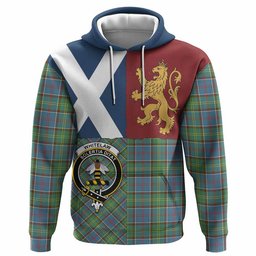 ScotsTee Shop Scottish Whitelaw Crest Tartan Hoodie Lion Rampant Saltire Style