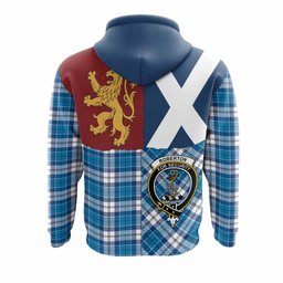 ScotsTee Shop Scottish Roberton Crest Tartan Hoodie Lion Rampant Saltire Style