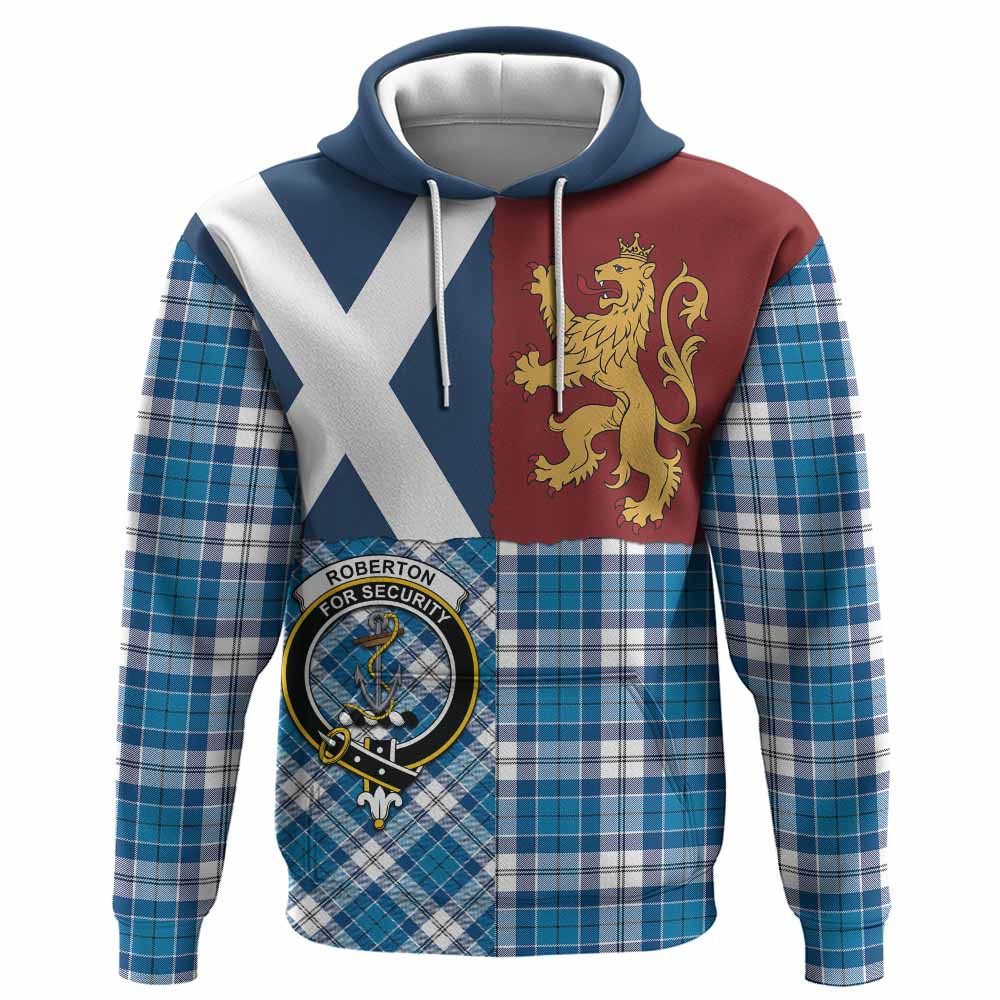 ScotsTee Shop Scottish Roberton Crest Tartan Hoodie Lion Rampant Saltire Style