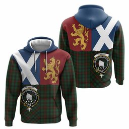 ScotsTee Shop Scottish Tennant Crest Tartan Hoodie Lion Rampant Saltire Style