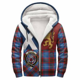 ScotsTee Shop Scottish Spalding Crest Tartan Hoodie Lion Rampant Saltire Style