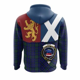 ScotsTee Shop Scottish Weir Crest Tartan Hoodie Lion Rampant Saltire Style