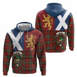 ScotsTee Shop Scottish Seton Crest Tartan Hoodie Lion Rampant Saltire Style