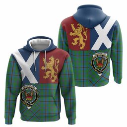 ScotsTee Shop Scottish Snodgrass Crest Tartan Hoodie Lion Rampant Saltire Style