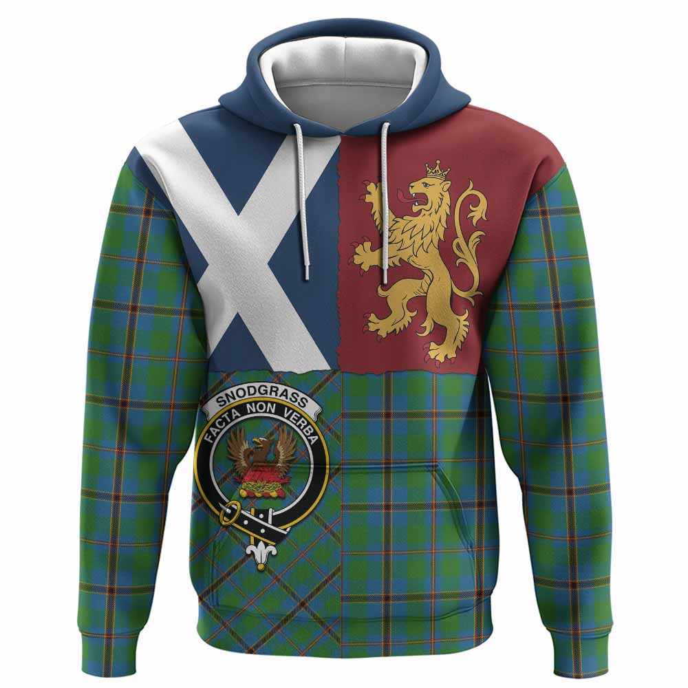 ScotsTee Shop Scottish Snodgrass Crest Tartan Hoodie Lion Rampant Saltire Style