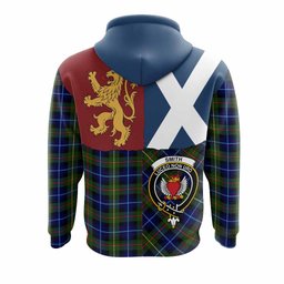 ScotsTee Shop Scottish Smith Crest Tartan Hoodie Lion Rampant Saltire Style