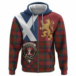 ScotsTee Shop Scottish Robertson Crest Tartan Hoodie Lion Rampant Saltire Style