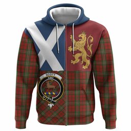 ScotsTee Shop Scottish Scott Crest Tartan Hoodie Lion Rampant Saltire Style