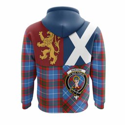 ScotsTee Shop Scottish Skirving Crest Tartan Hoodie Lion Rampant Saltire Style