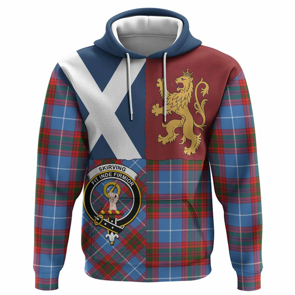 ScotsTee Shop Scottish Skirving Crest Tartan Hoodie Lion Rampant Saltire Style