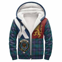 ScotsTee Shop Scottish Sandilands Crest Tartan Hoodie Lion Rampant Saltire Style