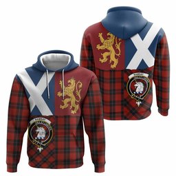 ScotsTee Shop Scottish Ramsay Crest Tartan Hoodie Lion Rampant Saltire Style