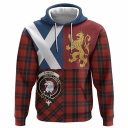 ScotsTee Shop Scottish Ramsay Crest Tartan Hoodie Lion Rampant Saltire Style