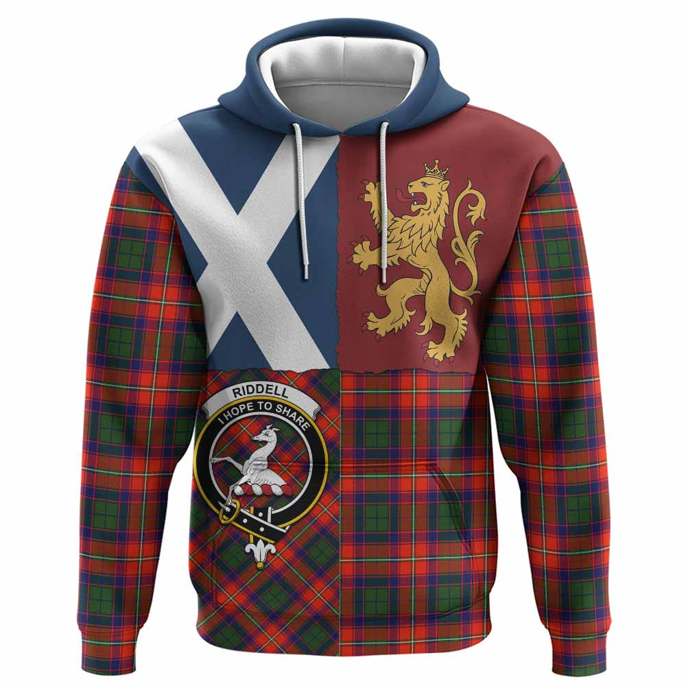 ScotsTee Shop Scottish Riddell Crest Tartan Hoodie Lion Rampant Saltire Style