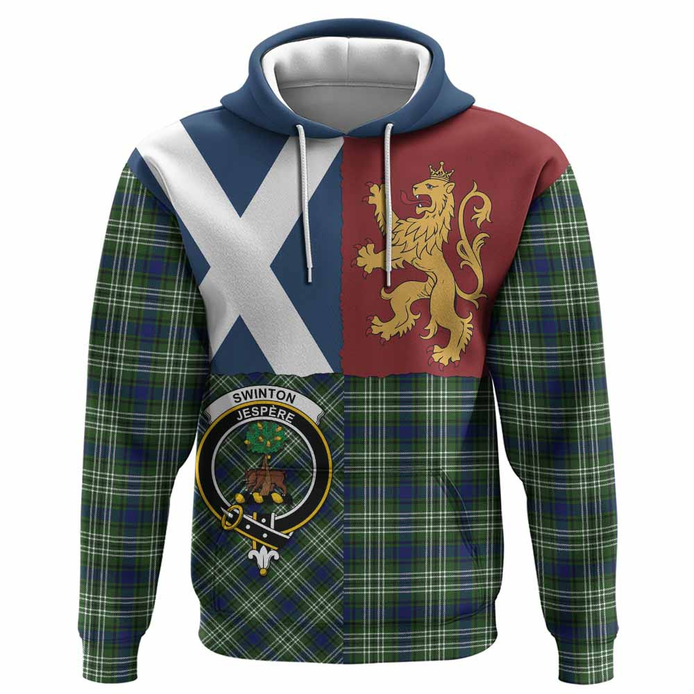 ScotsTee Shop Scottish Swinton Crest Tartan Hoodie Lion Rampant Saltire Style