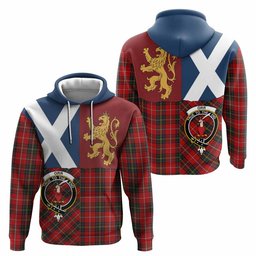 ScotsTee Shop Scottish Orr Crest Tartan Hoodie Lion Rampant Saltire Style