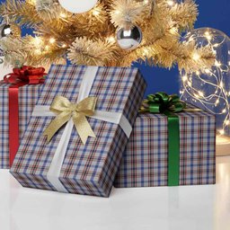 ScotsTee Shop Scottish Boswell Tartan Christmas Wrapping Paper Tartan Gift Wrap