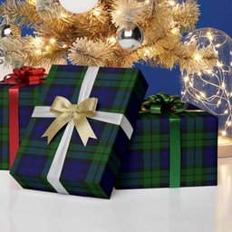 ScotsTee Shop Scottish Bannatyne Tartan Christmas Wrapping Paper Tartan Gift Wrap
