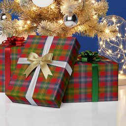 ScotsTee Shop Scottish Forrester (Foster) Tartan Christmas Wrapping Paper Tartan Gift Wrap