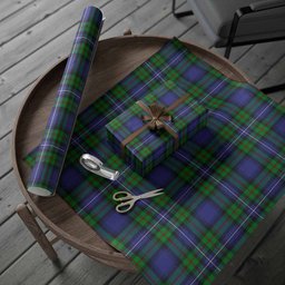 ScotsTee Shop Scottish Donnachaidh Tartan Christmas Wrapping Paper Tartan Gift Wrap