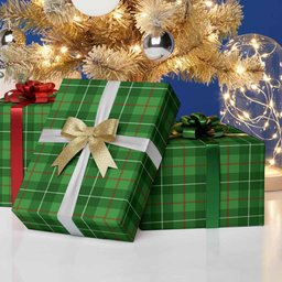 ScotsTee Shop Scottish Galloway Tartan Christmas Wrapping Paper Tartan Gift Wrap
