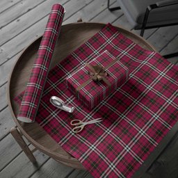 ScotsTee Shop Scottish Little Tartan Christmas Wrapping Paper Tartan Gift Wrap