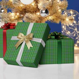ScotsTee Shop Scottish Currie Tartan Christmas Wrapping Paper Tartan Gift Wrap