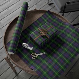 ScotsTee Shop Scottish Farquharson Tartan Christmas Wrapping Paper Tartan Gift Wrap