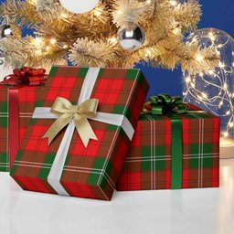 ScotsTee Shop Scottish Gartshore Tartan Christmas Wrapping Paper Tartan Gift Wrap