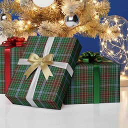 ScotsTee Shop Scottish Gayre Tartan Christmas Wrapping Paper Tartan Gift Wrap