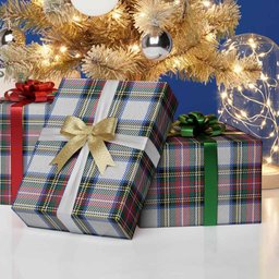 ScotsTee Shop Scottish Dennistoun Tartan Christmas Wrapping Paper Tartan Gift Wrap