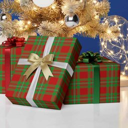 ScotsTee Shop Scottish Grierson Tartan Christmas Wrapping Paper Tartan Gift Wrap