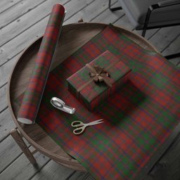 ScotsTee Shop Scottish Stewart (Stuart) of Appin Tartan Christmas Wrapping Paper Tartan Gift Wrap