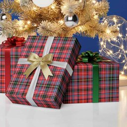 ScotsTee Shop Scottish Straiton Tartan Christmas Wrapping Paper Tartan Gift Wrap